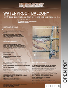 Waterproof balcony